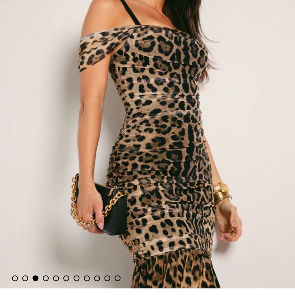 TA3 Sweetie Mermaid Dress Brand XS new with tags leopard - Picture 3 of 9